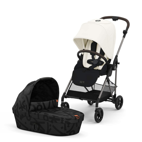CYBEX Gold Melio - Canvas White/Real black 2in1